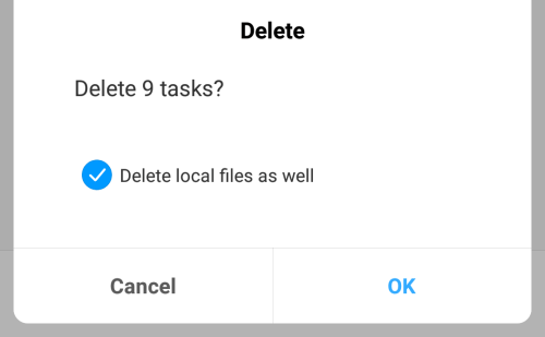 Delete All item select