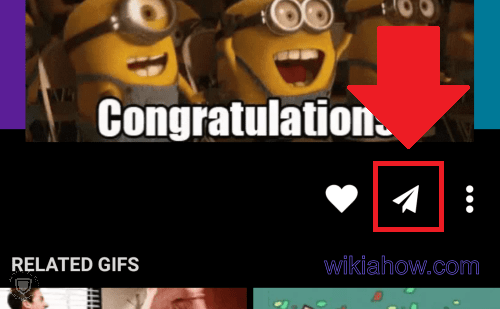 Giphy sharing button