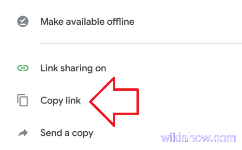 Google drive - link sharing on and copy link