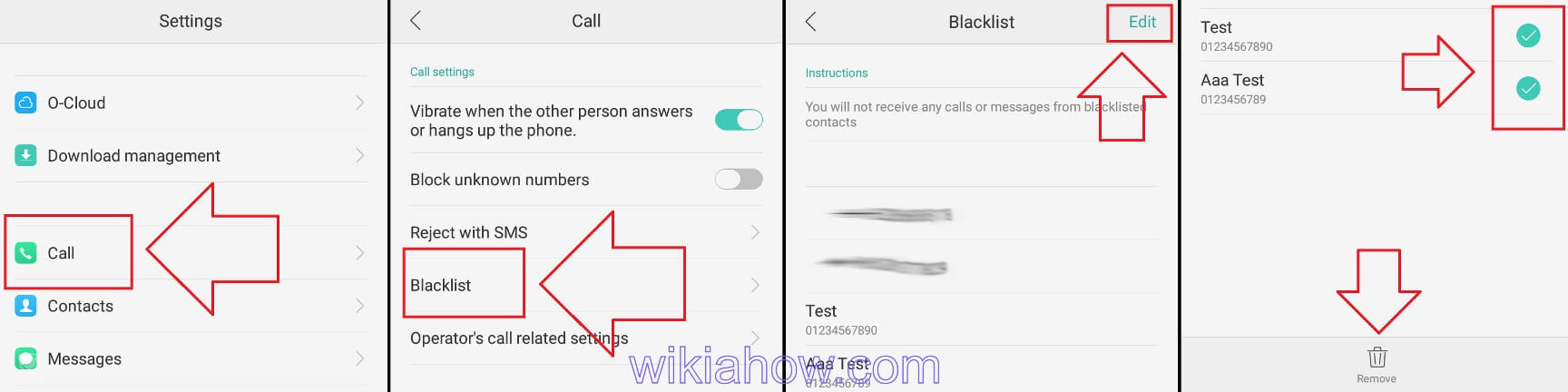 How to unblock a number on android via PHONE SETTING 