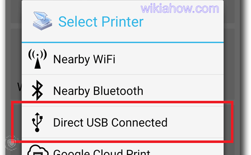 Select printer - direct USB connected